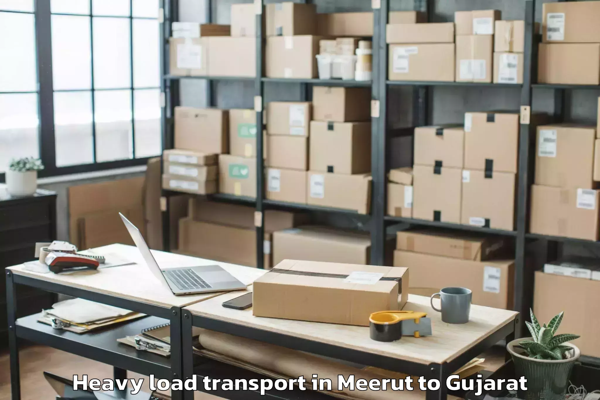 Easy Meerut to Sidhpur Heavy Load Transport Booking